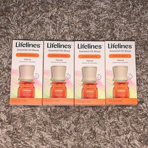 NIB Lifelines Citrus Groove Focus Essential Oil Blend Lemon & Lavender 4 Packs